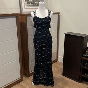 Sequin Hearts Midnight Blue Prom Dress